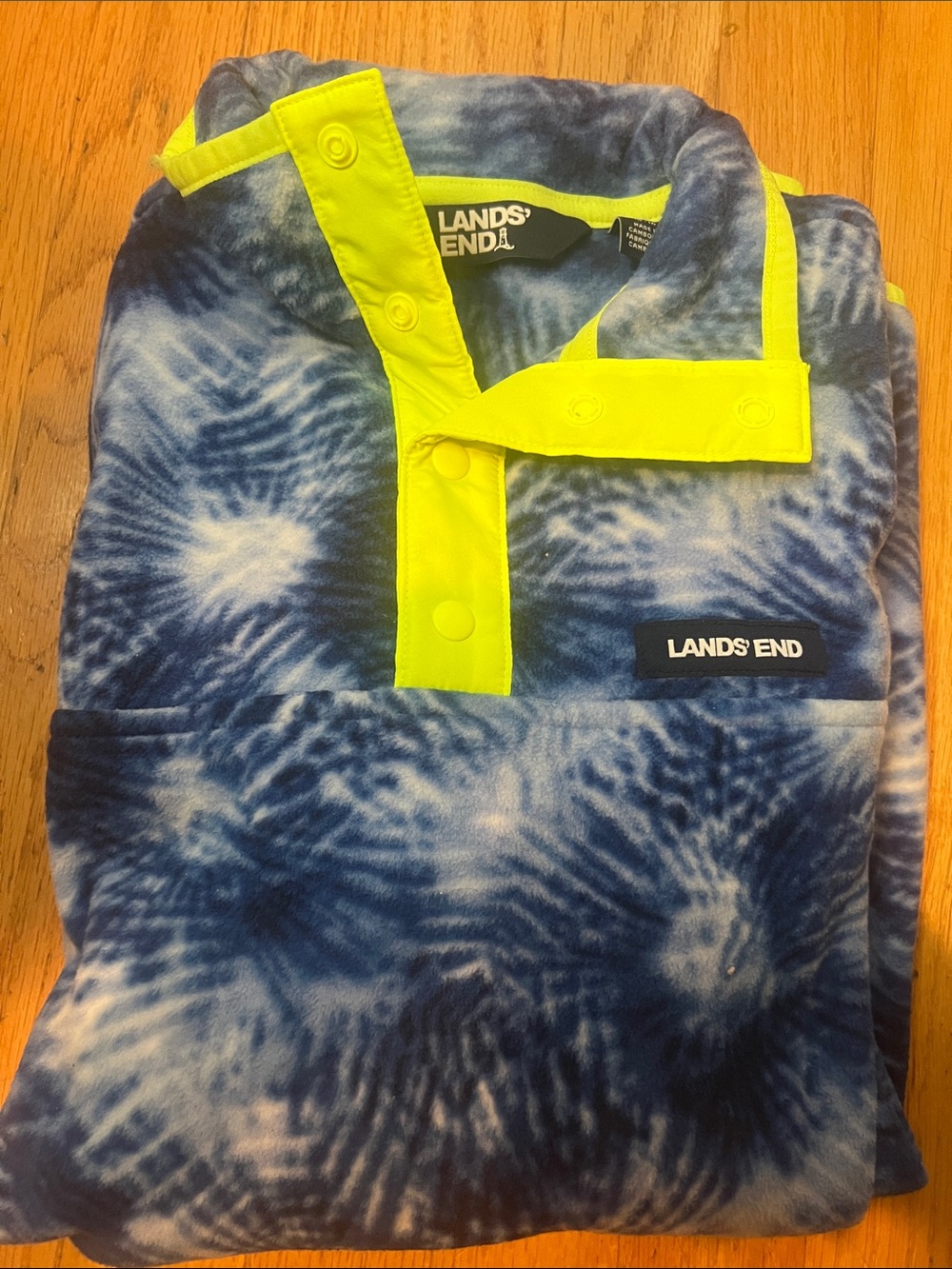 Lands' End Kids Blue Fleece Pullover